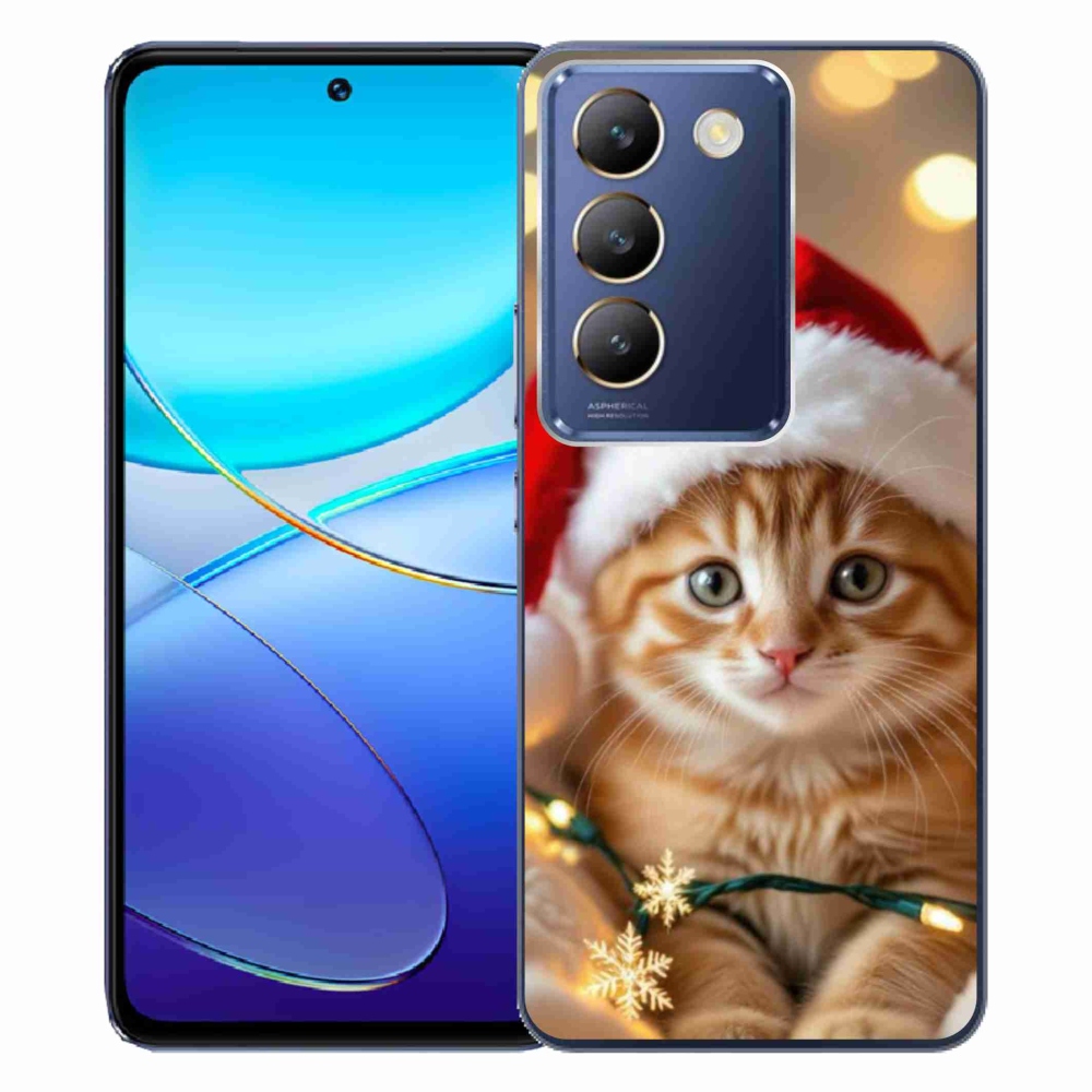 mmCase gél tok a Vivo V40 SE/5G-hez – karácsonyi cica
