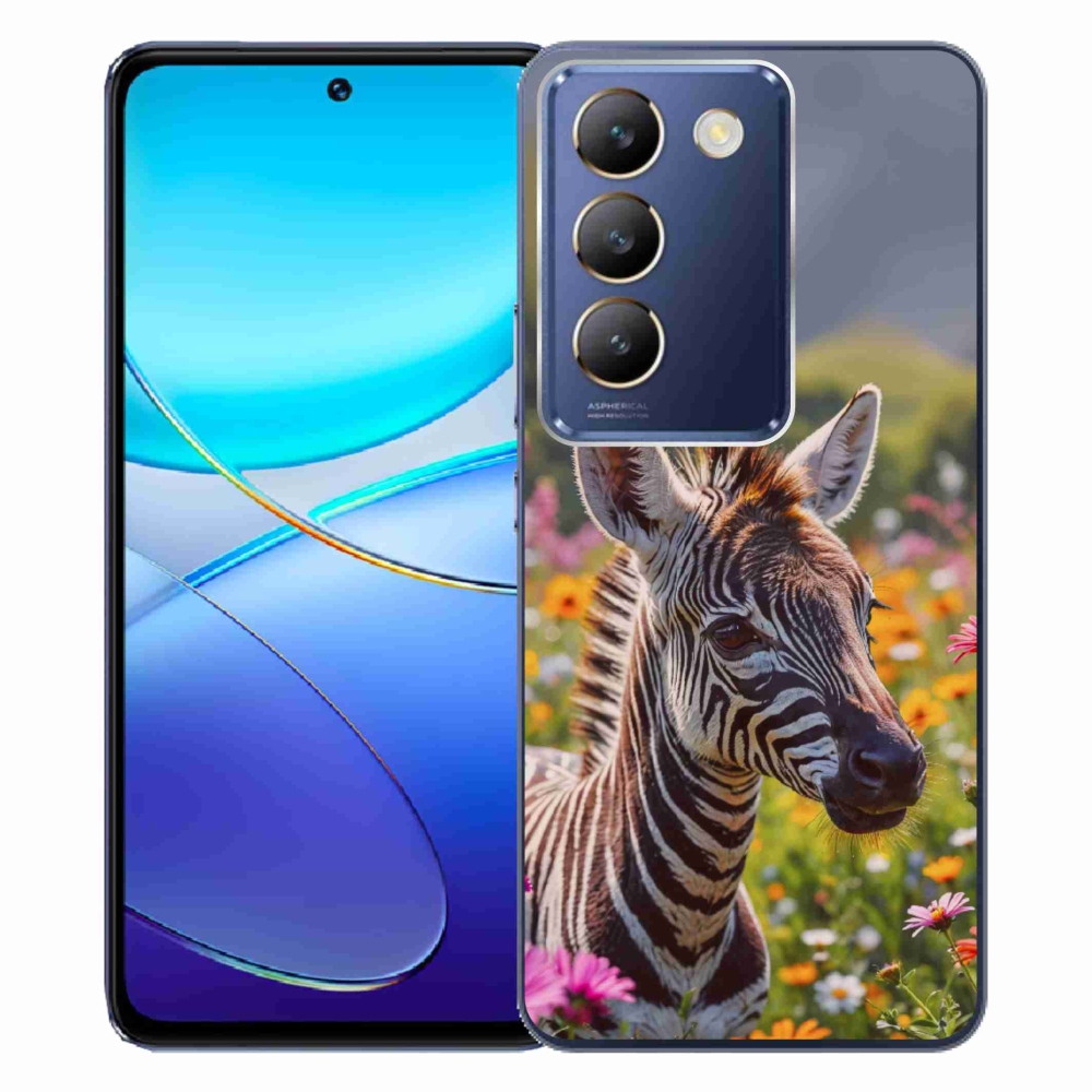 mmCase gélhuzat a Vivo V40 SE/5G-hez – zebra a réten