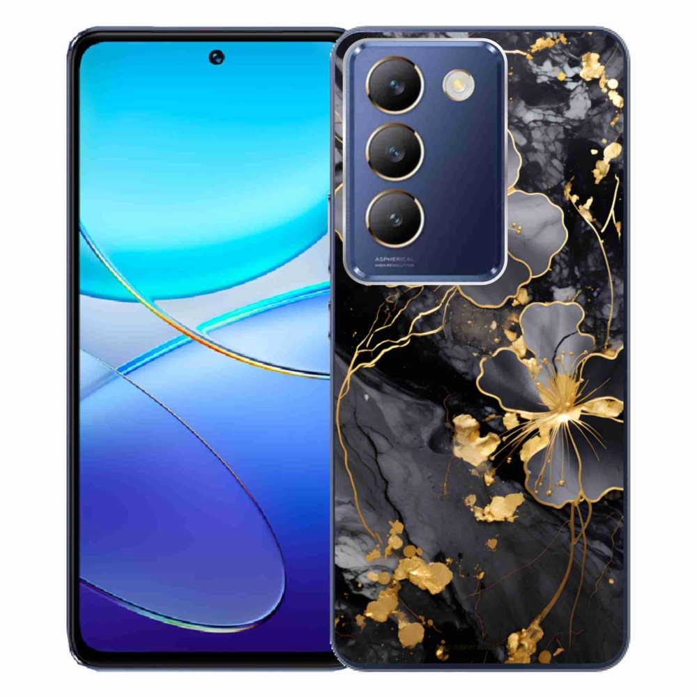 mmCase géltok a Vivo V40 SE/5G-hez – arany virágok