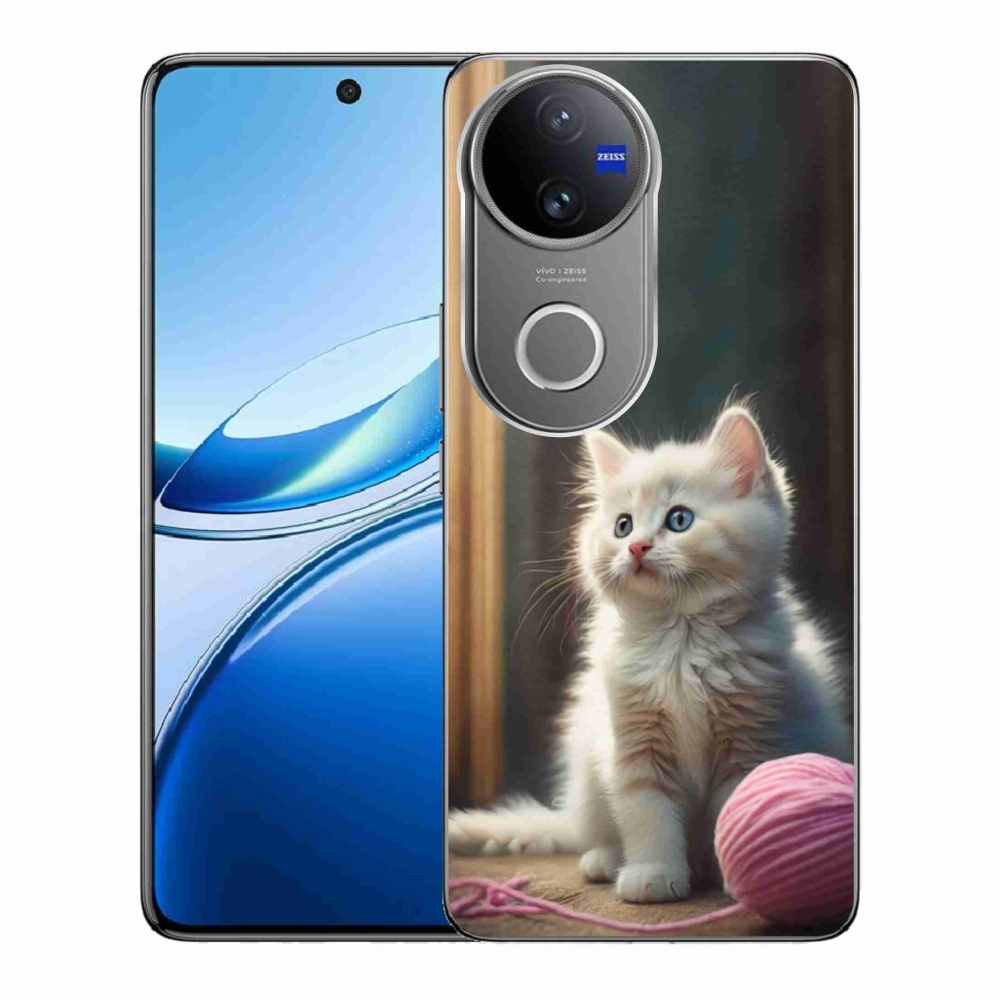 mmCase géltok a Vivo V50 5G-hez – fehér cica 2
