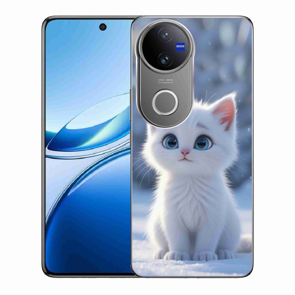 mmCase géltok a Vivo V50 5G-hez – fehér cica 3