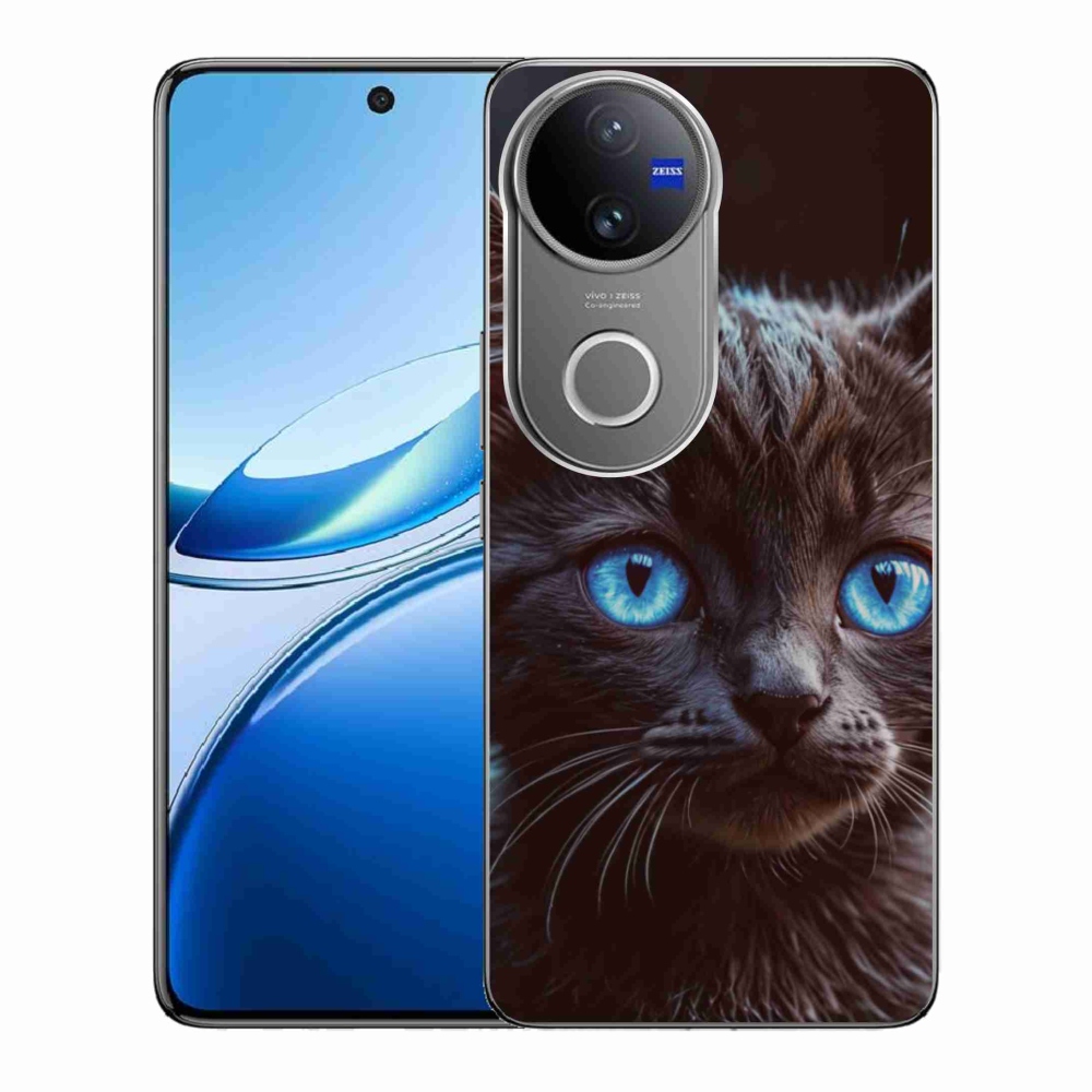 mmCase gél tok a Vivo V50 5G-hez – fekete cica 2