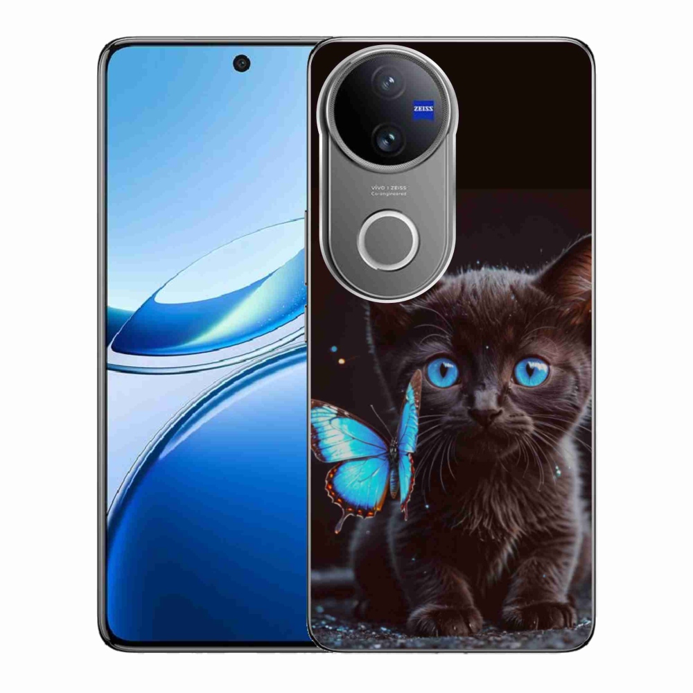 mmCase gél tok a Vivo V50 5G-hez – fekete cica 3