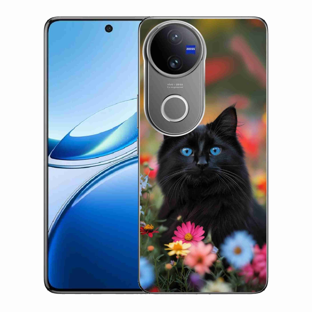 mmCase gél tok a Vivo V50 5G-hez – fekete cica 4
