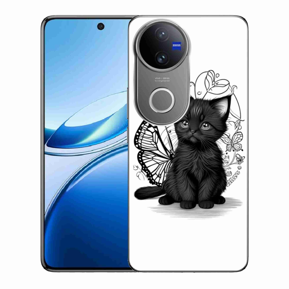mmCase gél tok a Vivo V50 5G-hez – fekete cica