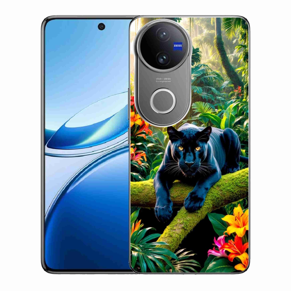 mmCase géltok a Vivo V50 5G-hez – fekete párduc a dzsungelben