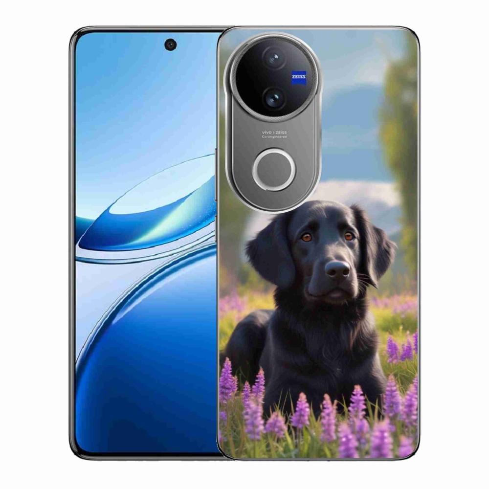 mmCase géltok a Vivo V50 5G-hez – elegáns fekete retriever