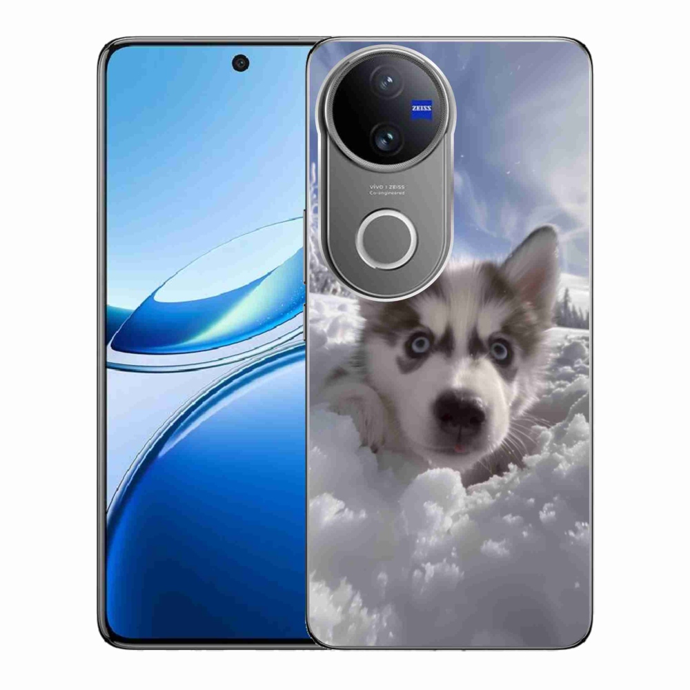 mmCase géltok a Vivo V50 5G-hez – husky a hóban