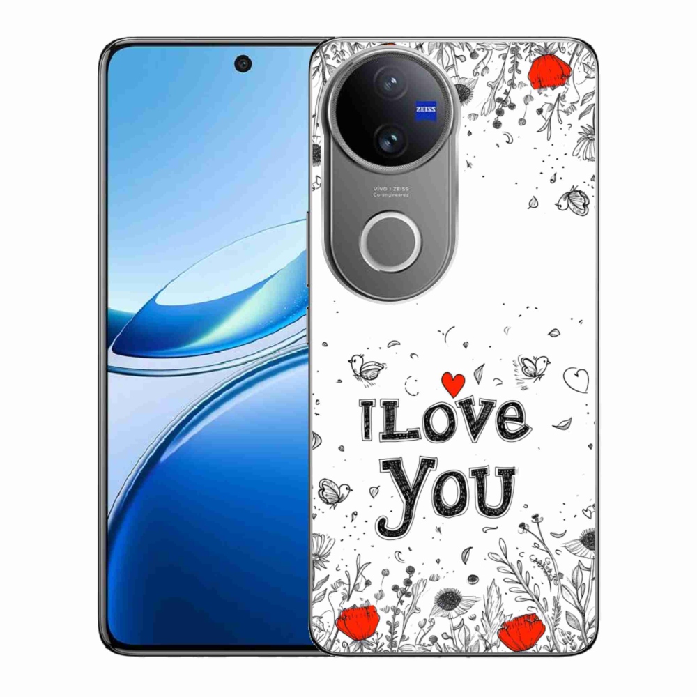 Gél borító mmCase a Vivo V50 5G készülékhez - Szeretlek fehér háttérrel