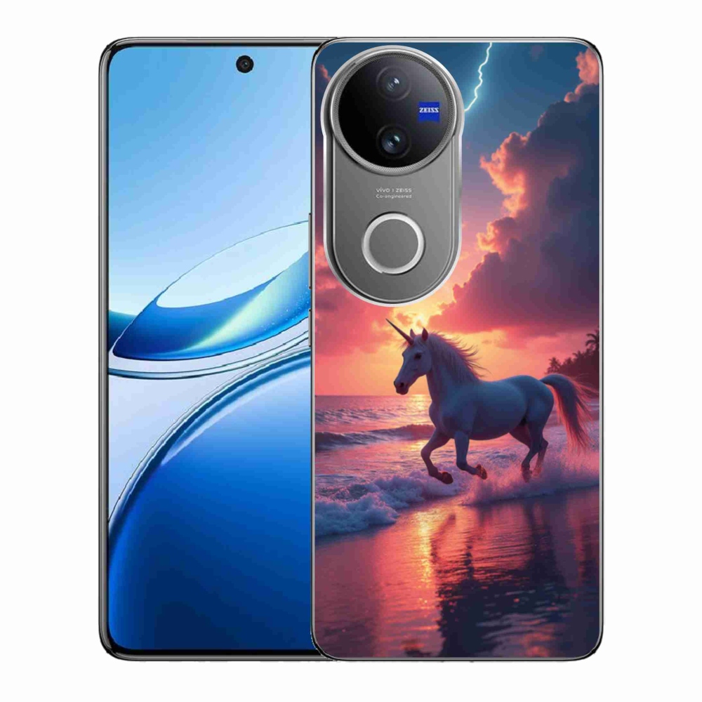 mmCase gél tok a Vivo V50 5G-hez – egyszarvú a tengerparton