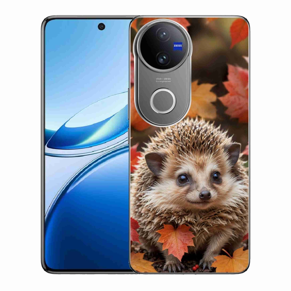 mmCase gélhuzat a Vivo V50 5G-hez – sün a levelek között