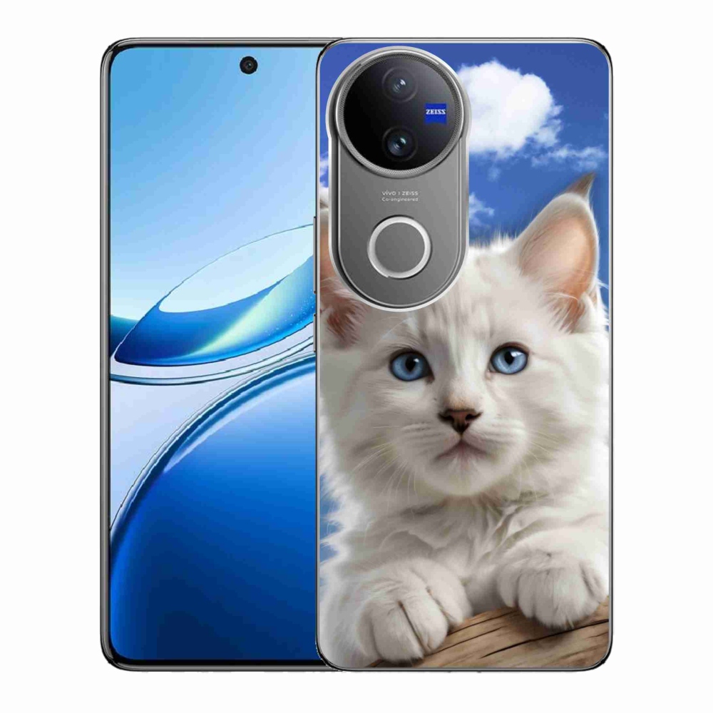 mmCase gél tok a Vivo V50 5G-hez – cica és felhők