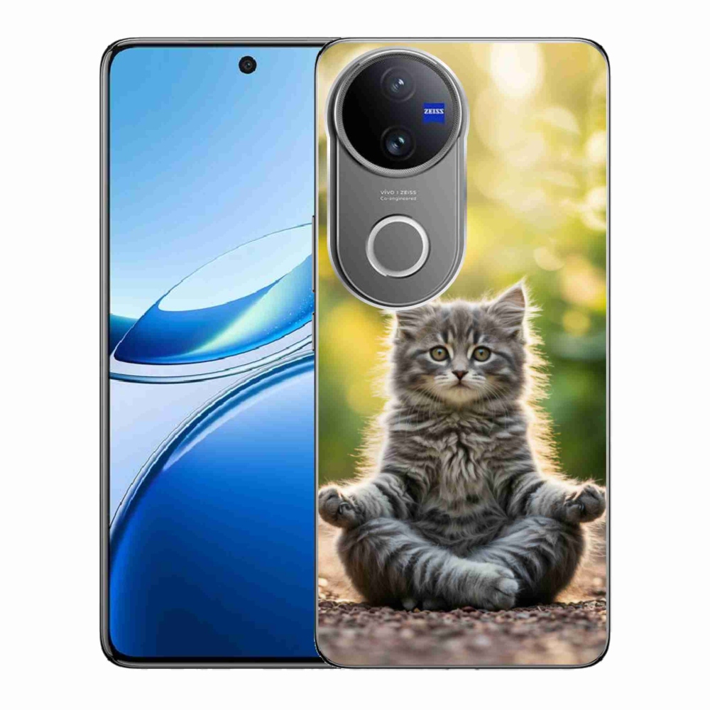 mmCase géltok a Vivo V50 5G-hez – meditáló cica