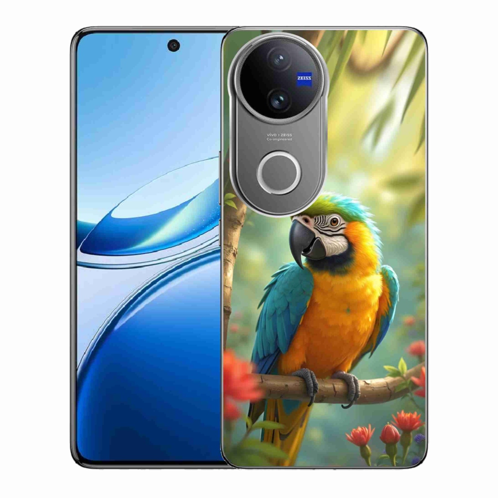 mmCase géltok a Vivo V50 5G-hez – kék-sárga ara papagáj