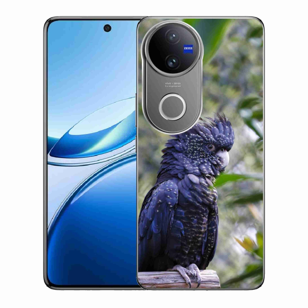 mmCase gélhuzat a Vivo V50 5G-hez – fekete kakadu papagáj