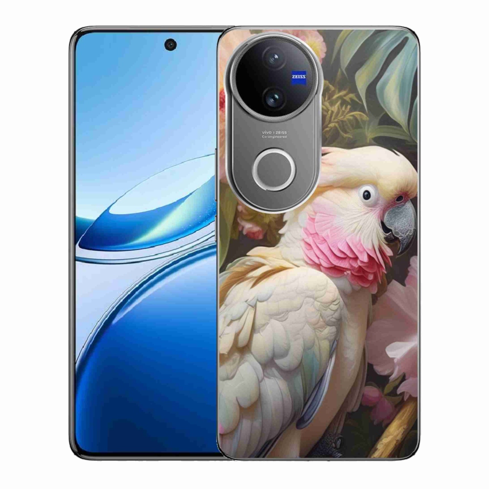 mmCase géltok a Vivo V50 5G-hez – rózsaszín kakadu papagáj 2