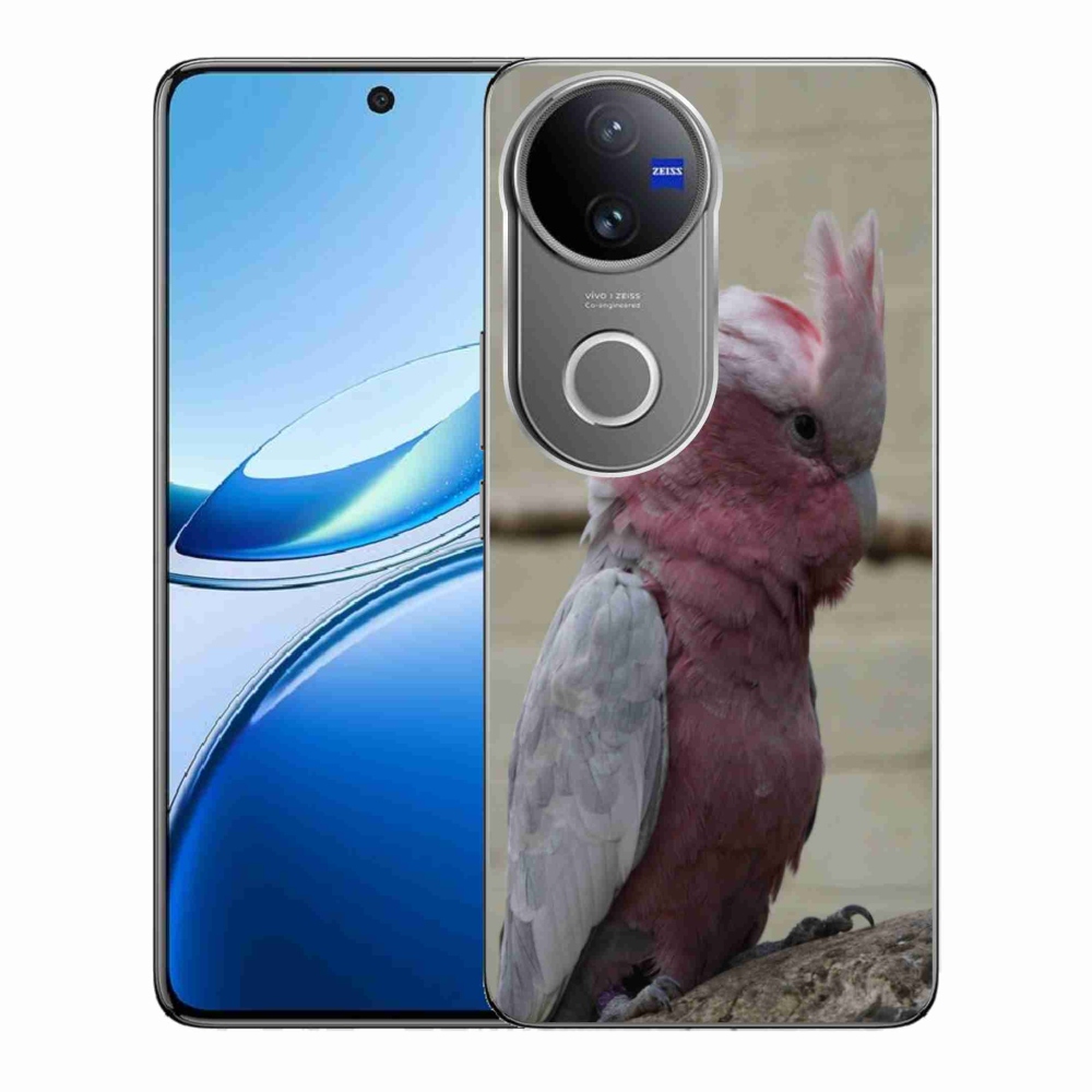 mmCase géltok a Vivo V50 5G-hez – rózsaszín kakadu papagáj