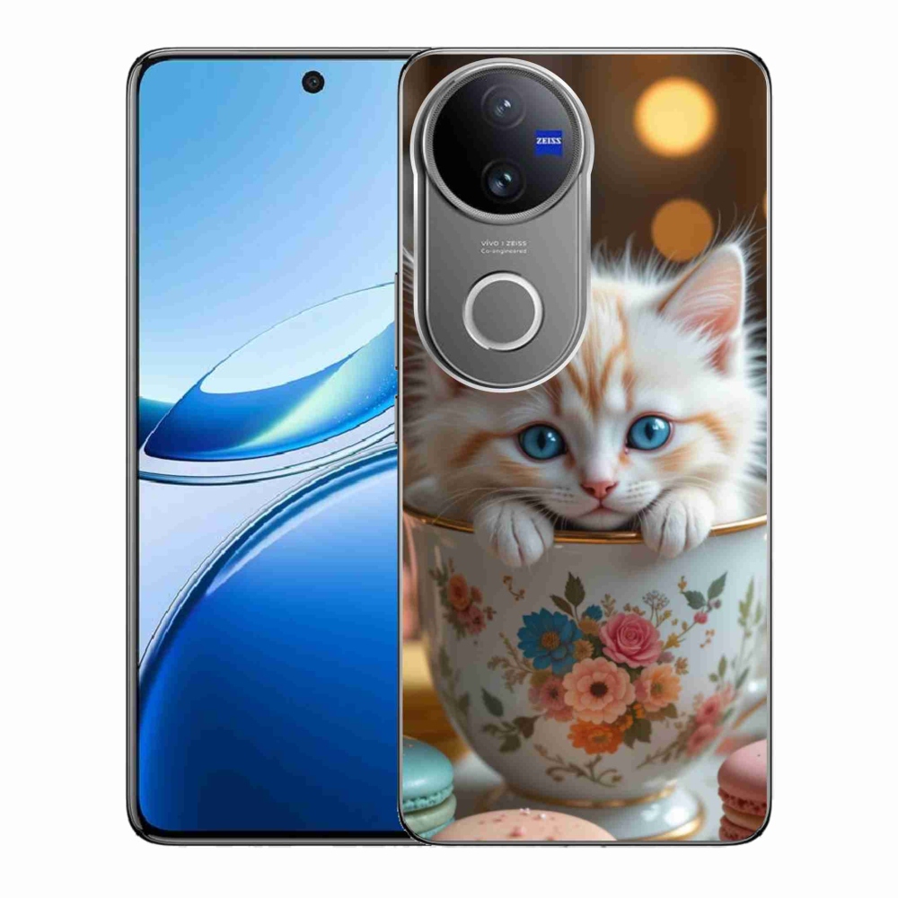 mmCase gél tok a Vivo V50 5G-hez – aranyos cica 6