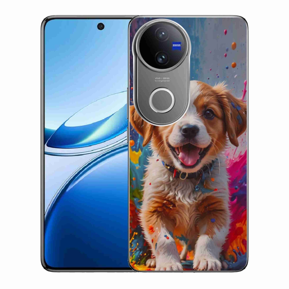mmCase gél tok a Vivo V50 5G-hez – aranyos kiskutya 3