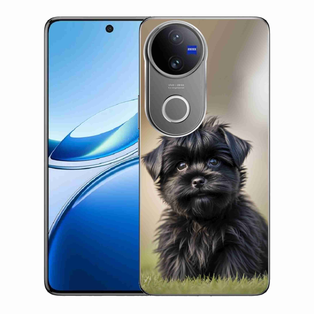 mmCase gél tok a Vivo V50 5G-hez – aranyos fekete kutyus