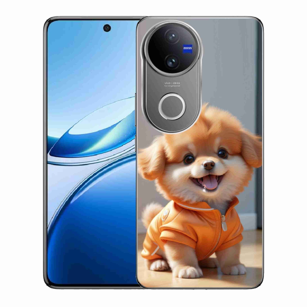 mmCase gél tok a Vivo V50 5G-hez – aranyos pomerániai pulóverben
