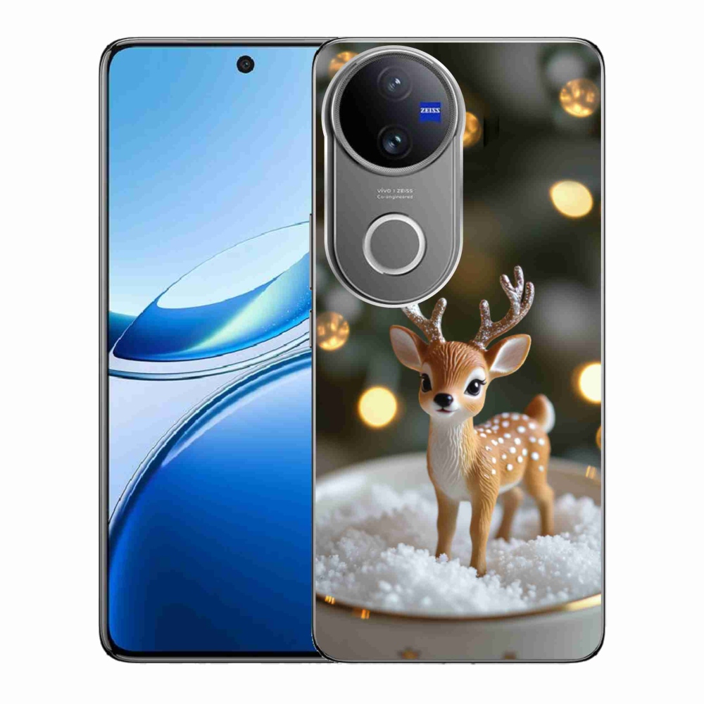 mmCase gél tok a Vivo V50 5G-hez – aranyos karácsonyi szarvas