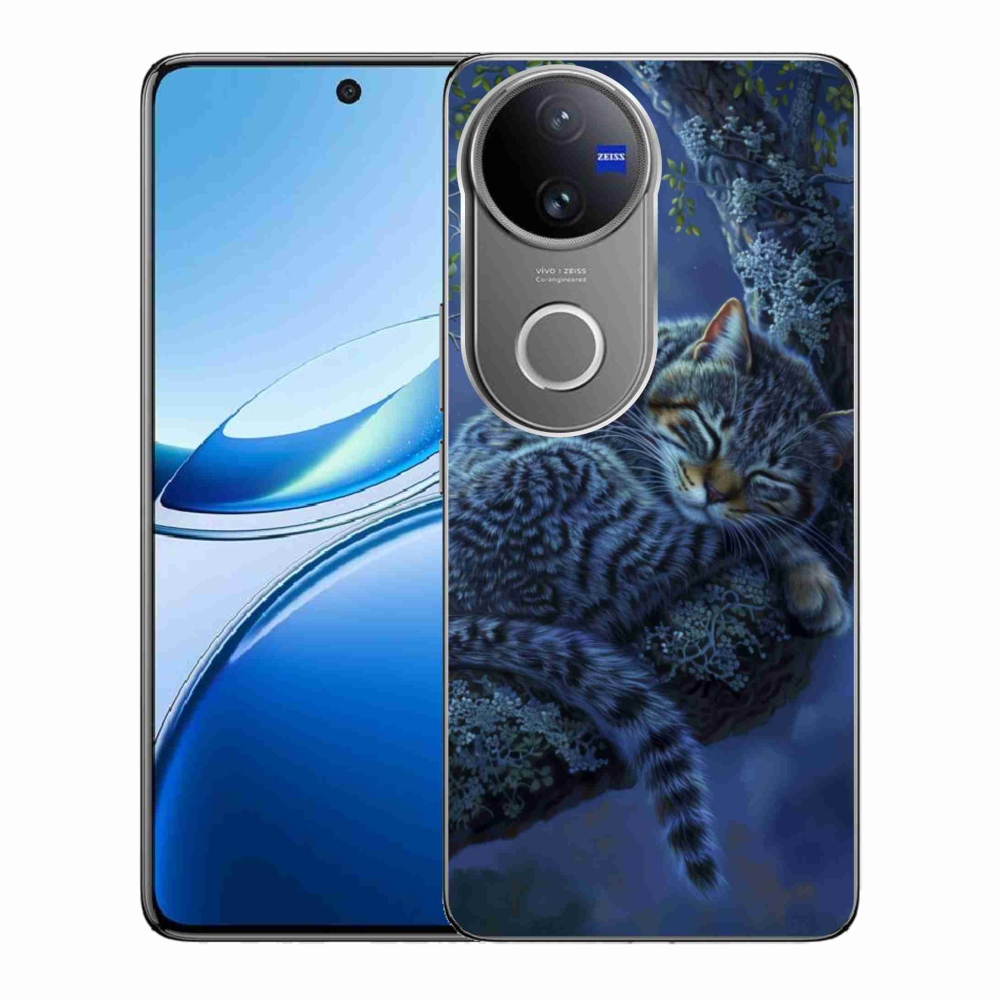 mmCase géltok a Vivo V50 5G-hez – alvó macska