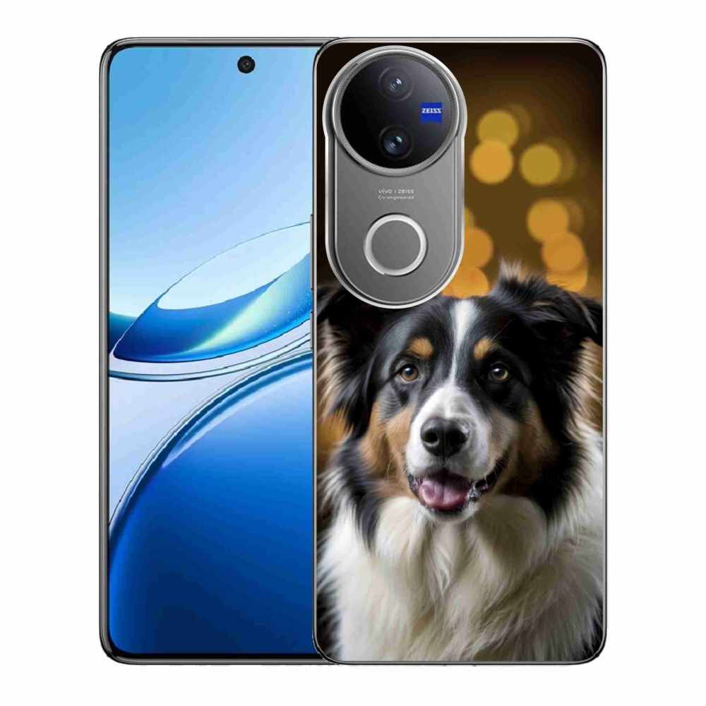 mmCase géltok a Vivo V50 5G-hez – mosolygós ausztrál juhászkutya