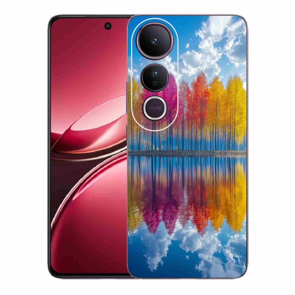 Gél borító mmCase a Vivo V50 Lite 4G/5G - színes fákhoz