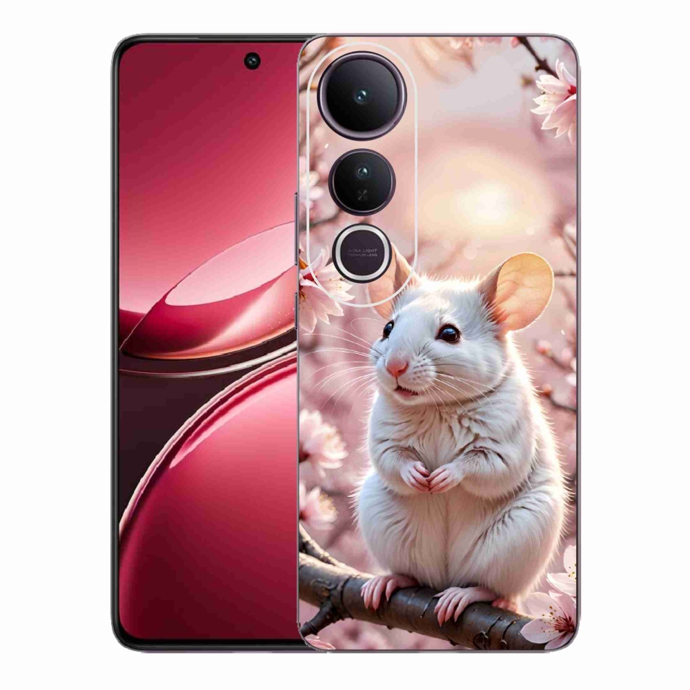 mmCase géltok a Vivo V50 Lite 4G/5G-hez – fehér egér egy ágon
