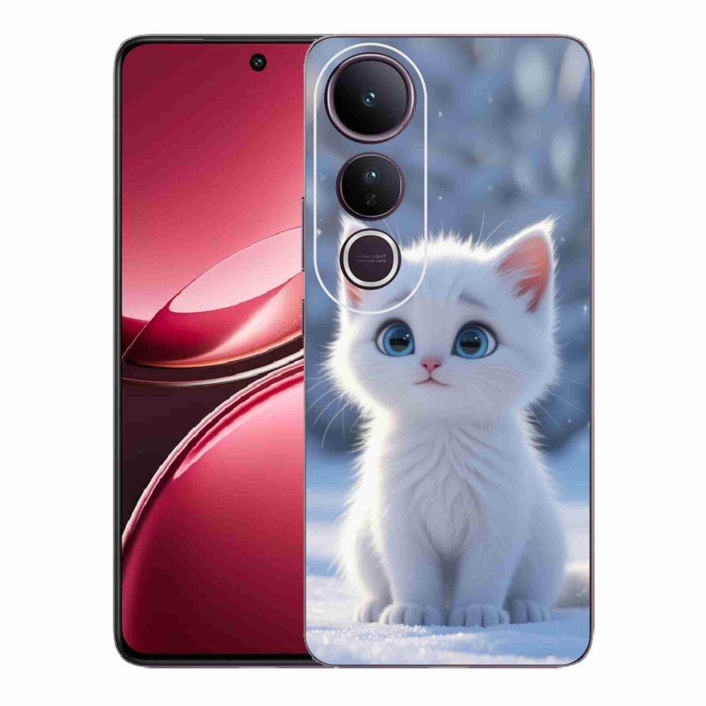 mmCase gél tok a Vivo V50 Lite 4G/5G-hez – fehér cica 3