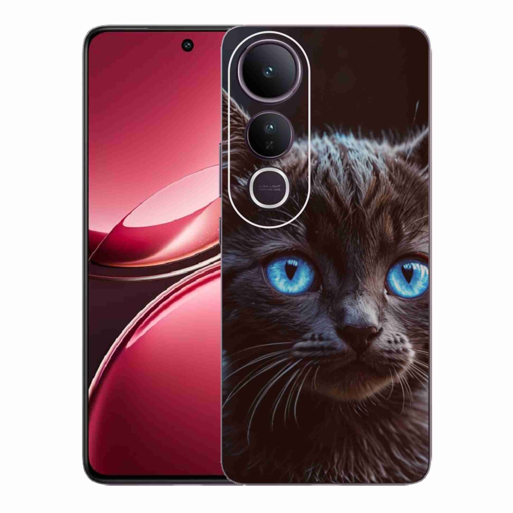 Gél borítás mmCase a Vivo V50 Lite 4G/5G készülékhez - fekete cica 2