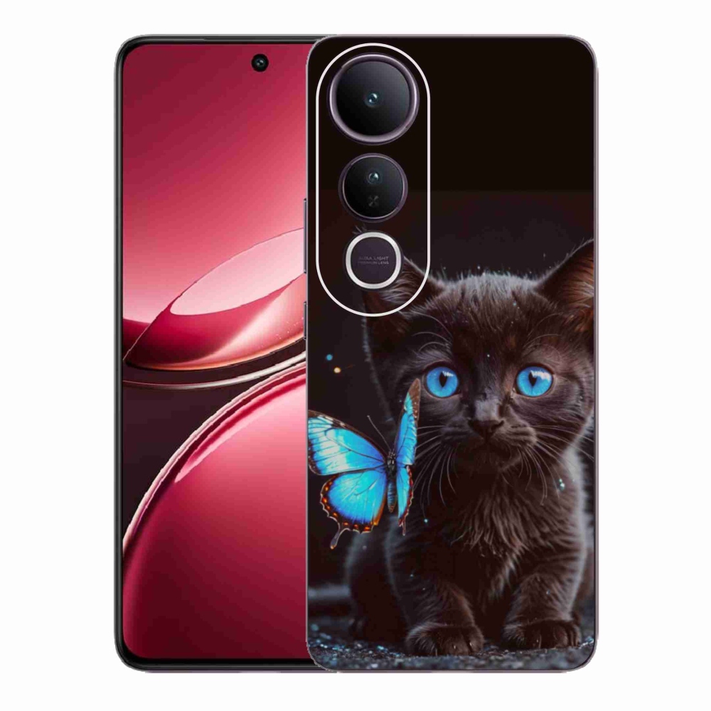 Gél borítás mmCase a Vivo V50 Lite 4G/5G készülékhez - fekete cica 3