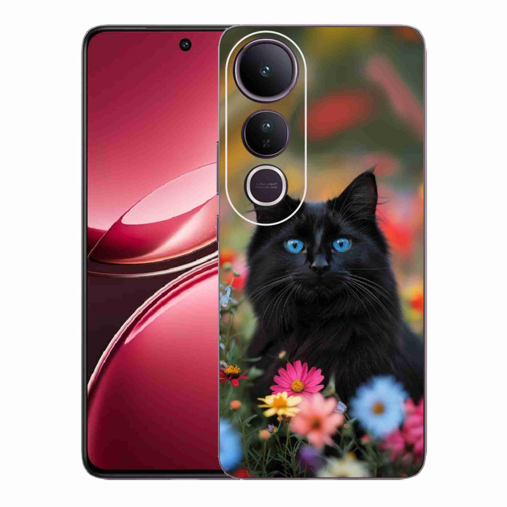 mmCase gél tok a Vivo V50 Lite 4G/5G-hez – fekete cica 4