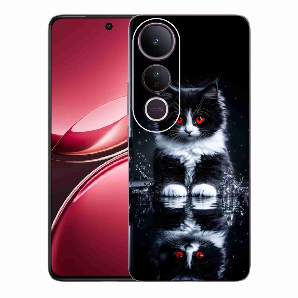 Gél borítás mmCase a Vivo V50 Lite 4G/5G készülékre - fekete-fehér cica