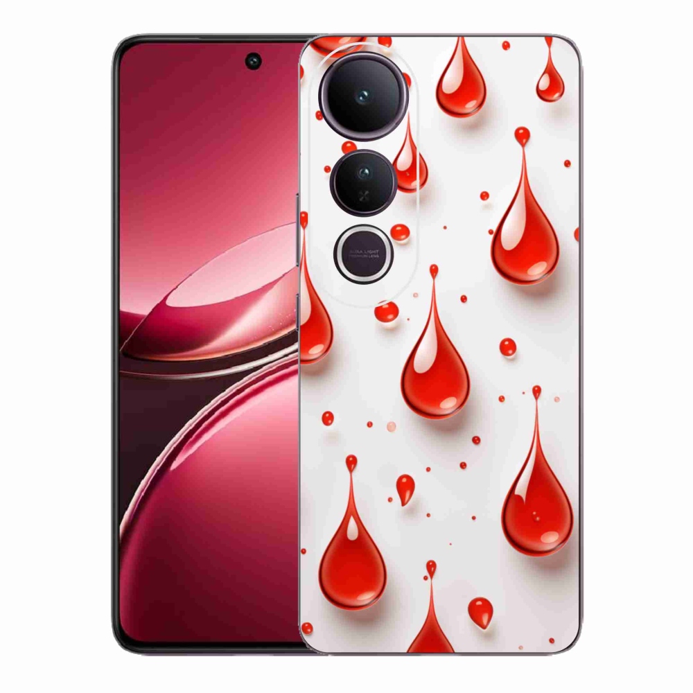 Gél borítás mmCase a Vivo V50 Lite 4G/5G-n - piros cseppek
