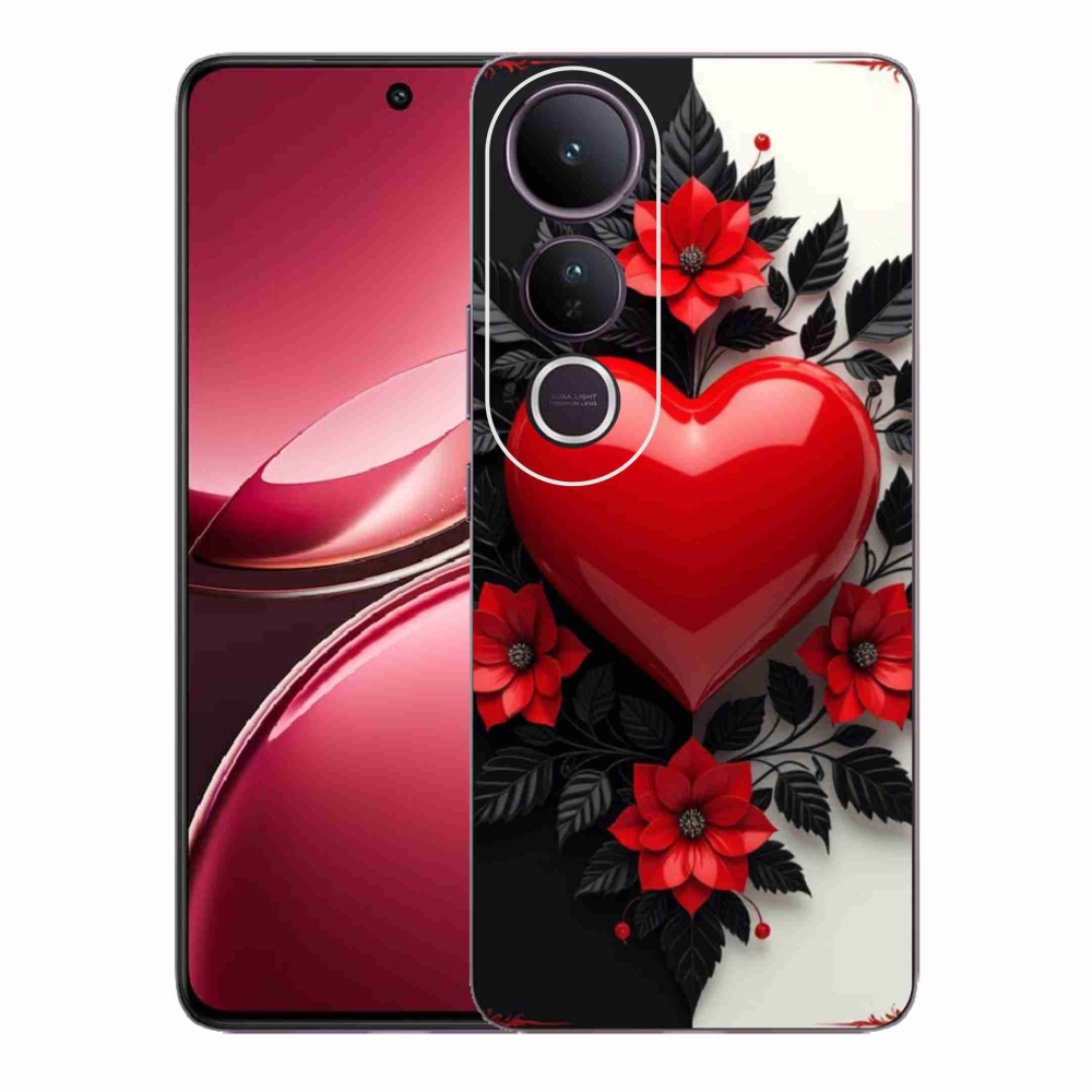 Gél borítás mmCase a Vivo V50 Lite 4G/5G készülékhez - piros szív