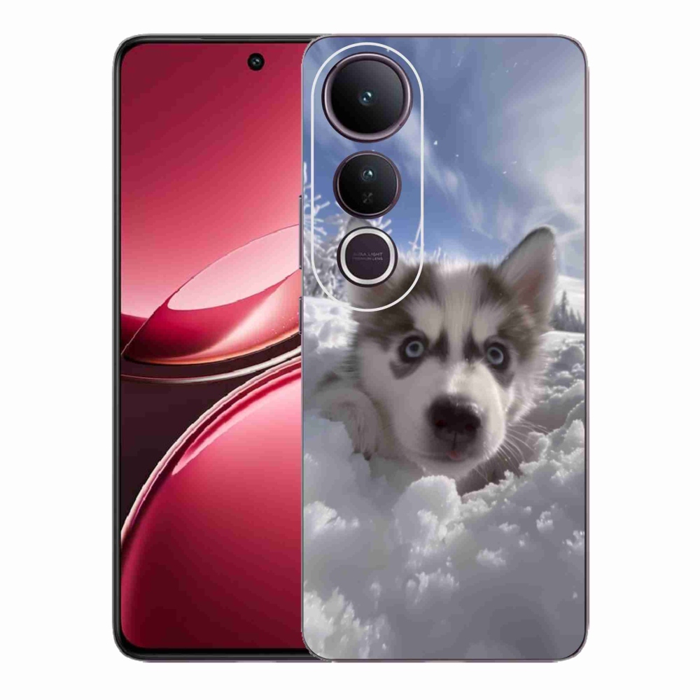 Gél borítás mmCase a Vivo V50 Lite 4G/5G-hez - husky a hóban