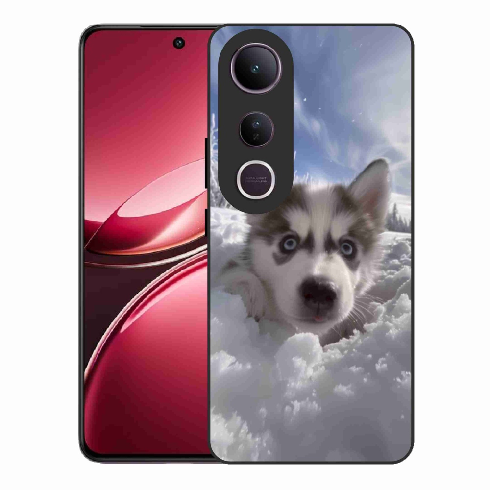 Gél borítás mmCase a Vivo V50 Lite 4G/5G-hez - husky a hóban