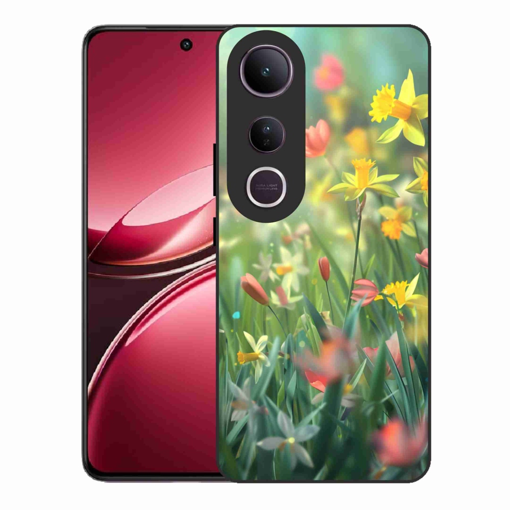 Gél borító mmCase a Vivo V50 Lite 4G/5G készülékhez - tavaszi virágok