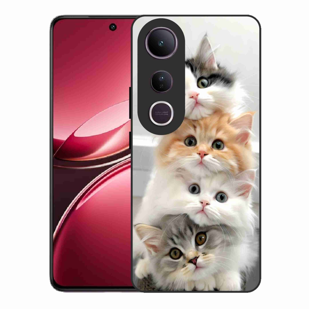 Gél borítás mmCase a Vivo V50 Lite 4G/5G-hez - macska csokor