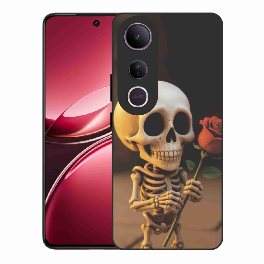 Gél borítás mmCase a Vivo V50 Lite 4G/5G-hez - csontváz rózsával
