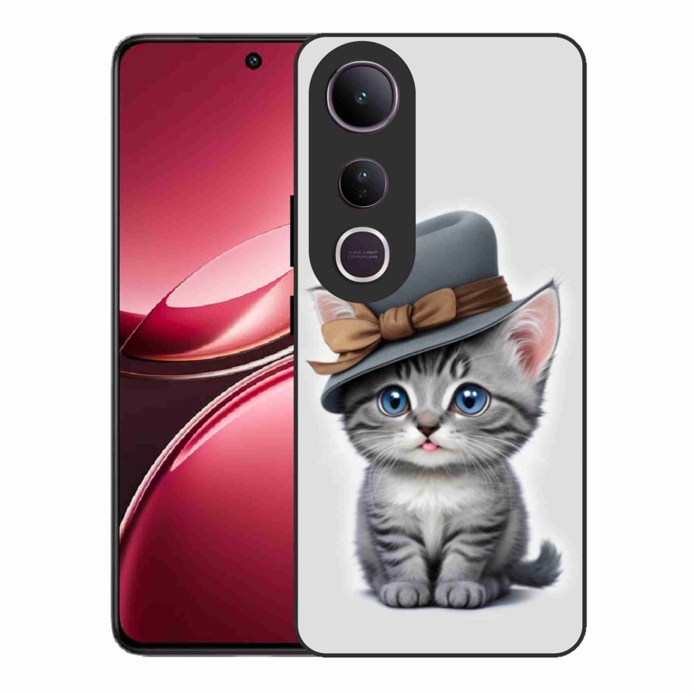 Gél borítás mmCase a Vivo V50 Lite 4G/5G készülékhez - cica sapkával