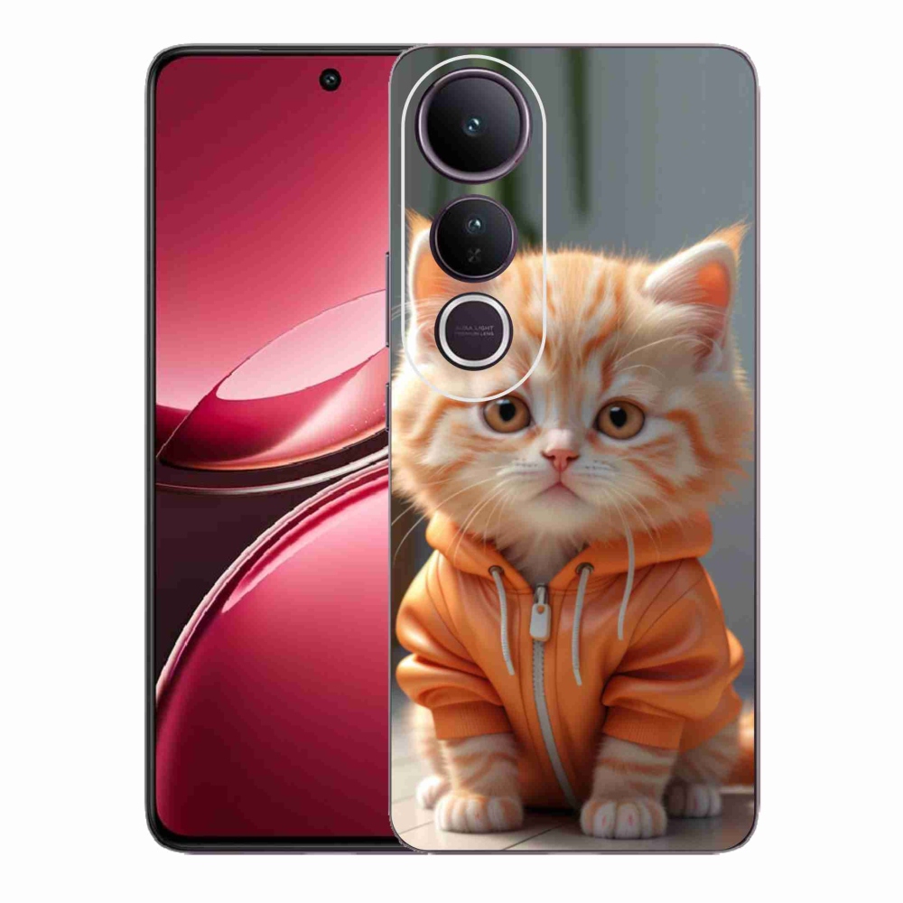 Gél borítás mmCase a Vivo V50 Lite 4G/5G készülékhez - cica melegítőben