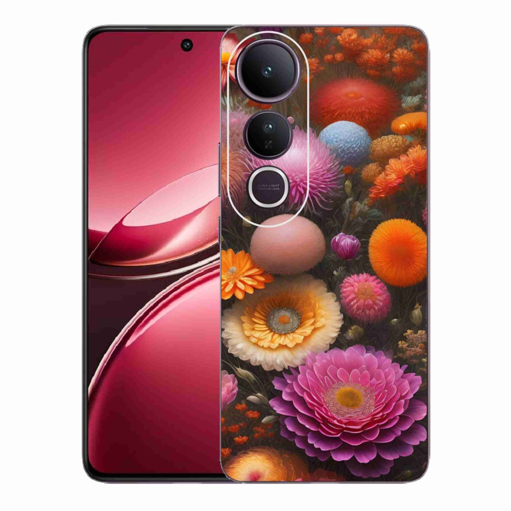 Gél borítás mmCase a Vivo V50 Lite 4G/5G számára - virágos kompozíció