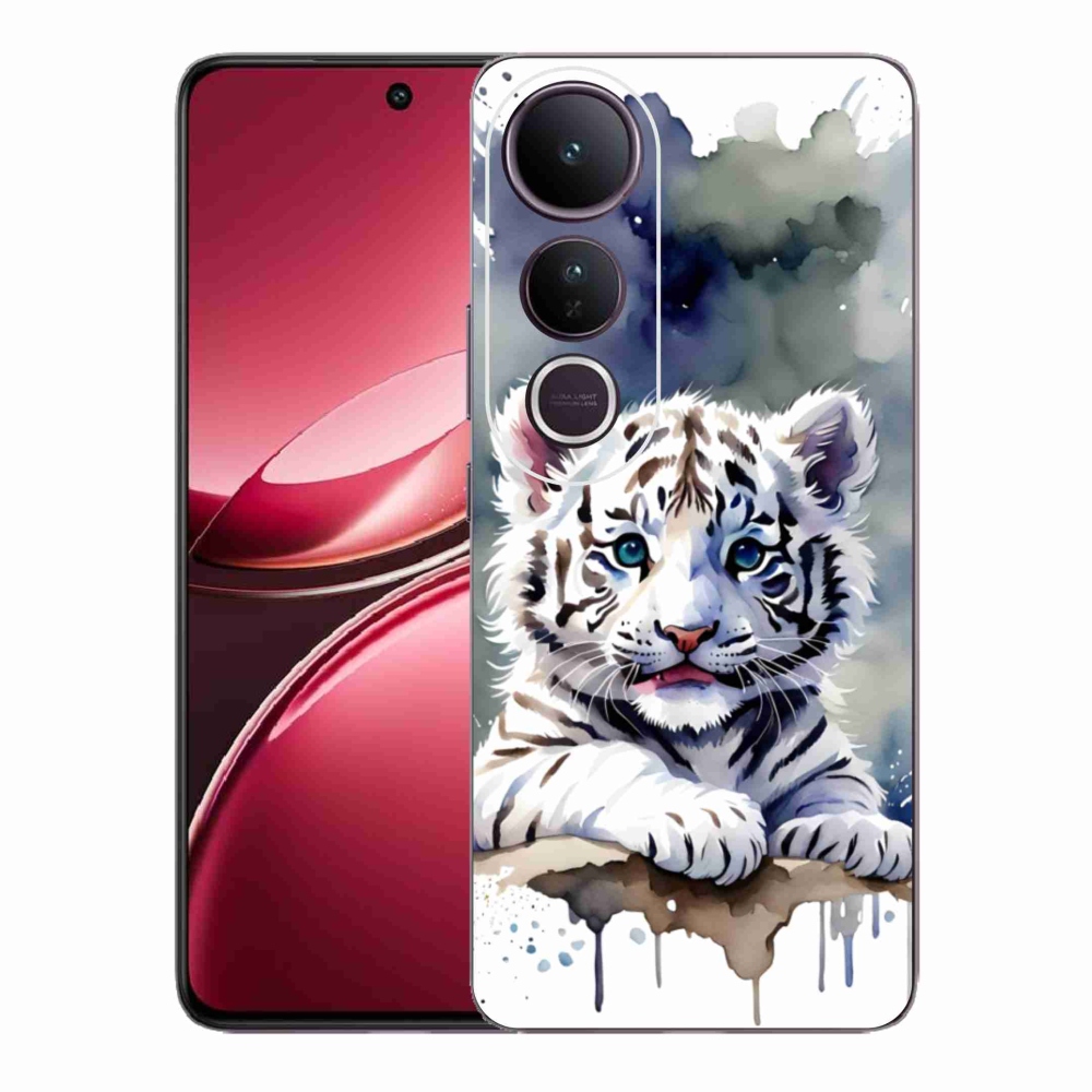 Gél borítás mmCase a Vivo V50 Lite 4G/5G készülékhez - fehér tigriskölyök