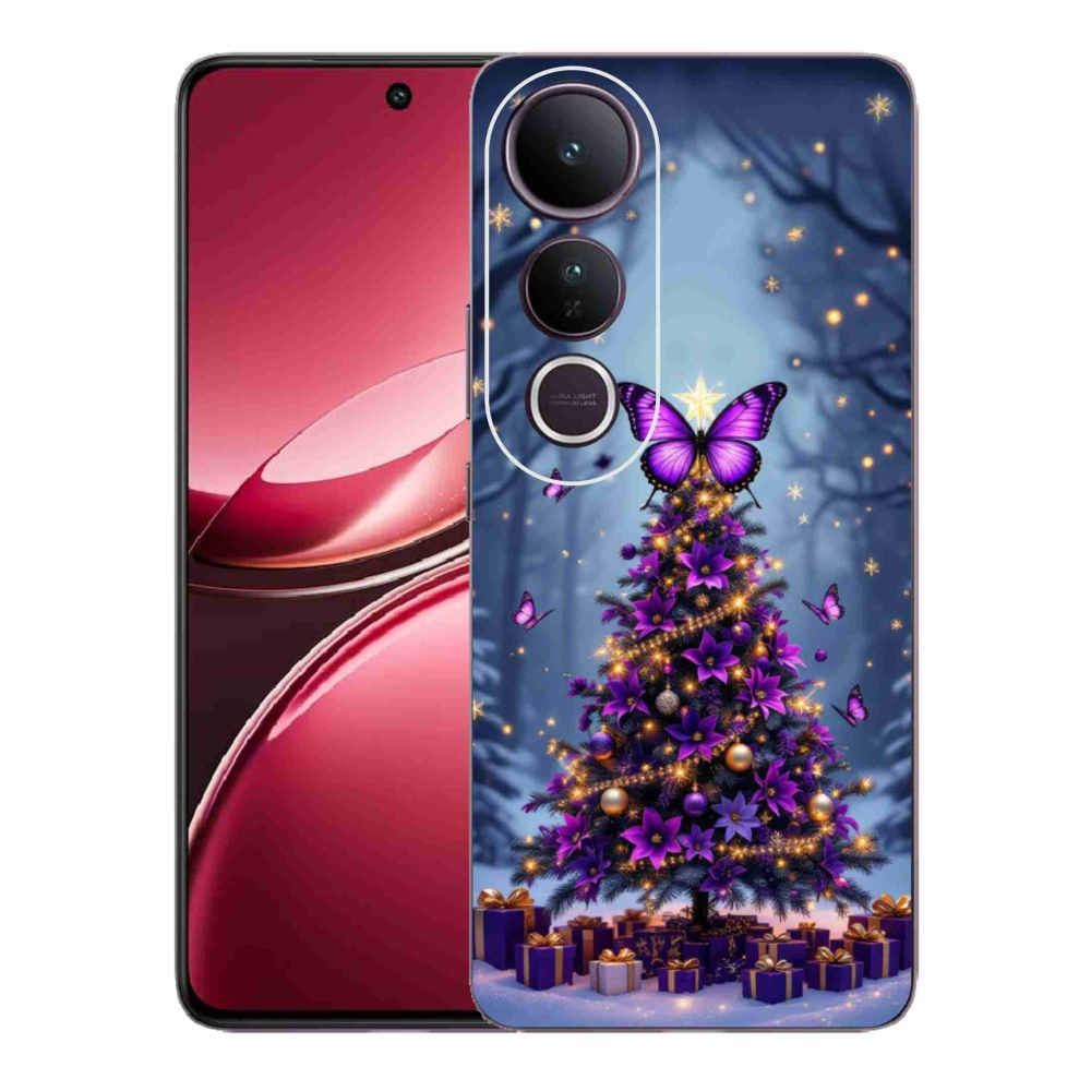 mmCase gél tok a Vivo V50 Lite 4G/5G-hez – pillangós karácsonyfa