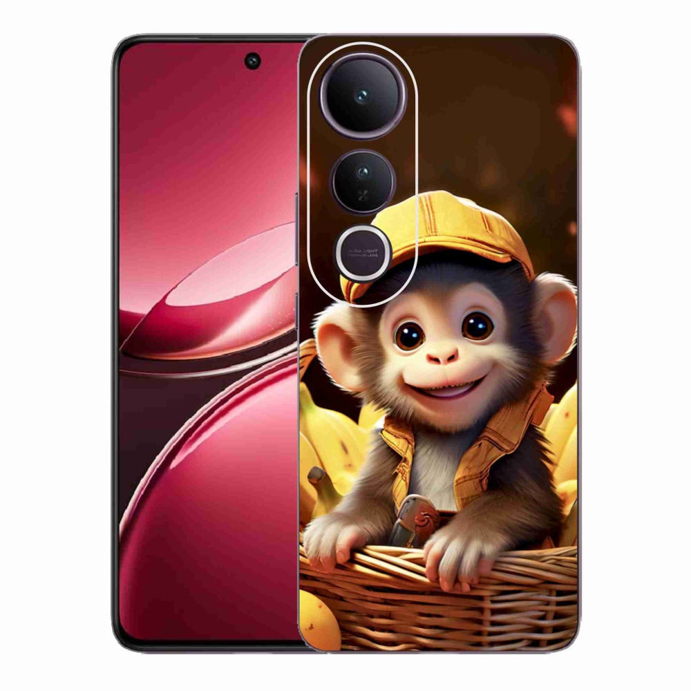 mmCase gél tok a Vivo V50 Lite 4G/5G-hez – majom a kosárban
