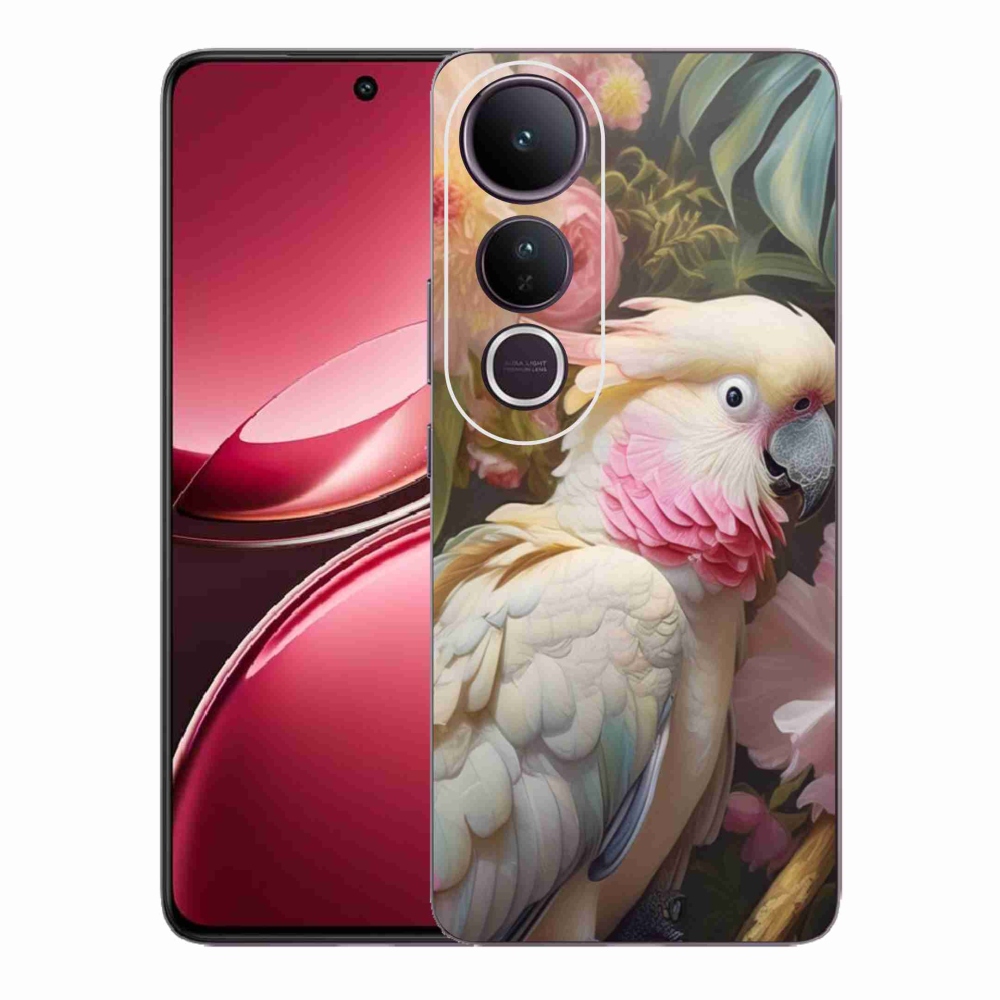 Gél borítás mmCase a Vivo V50 Lite 4G/5G készülékhez - papagáj kakadu rózsaszín 2