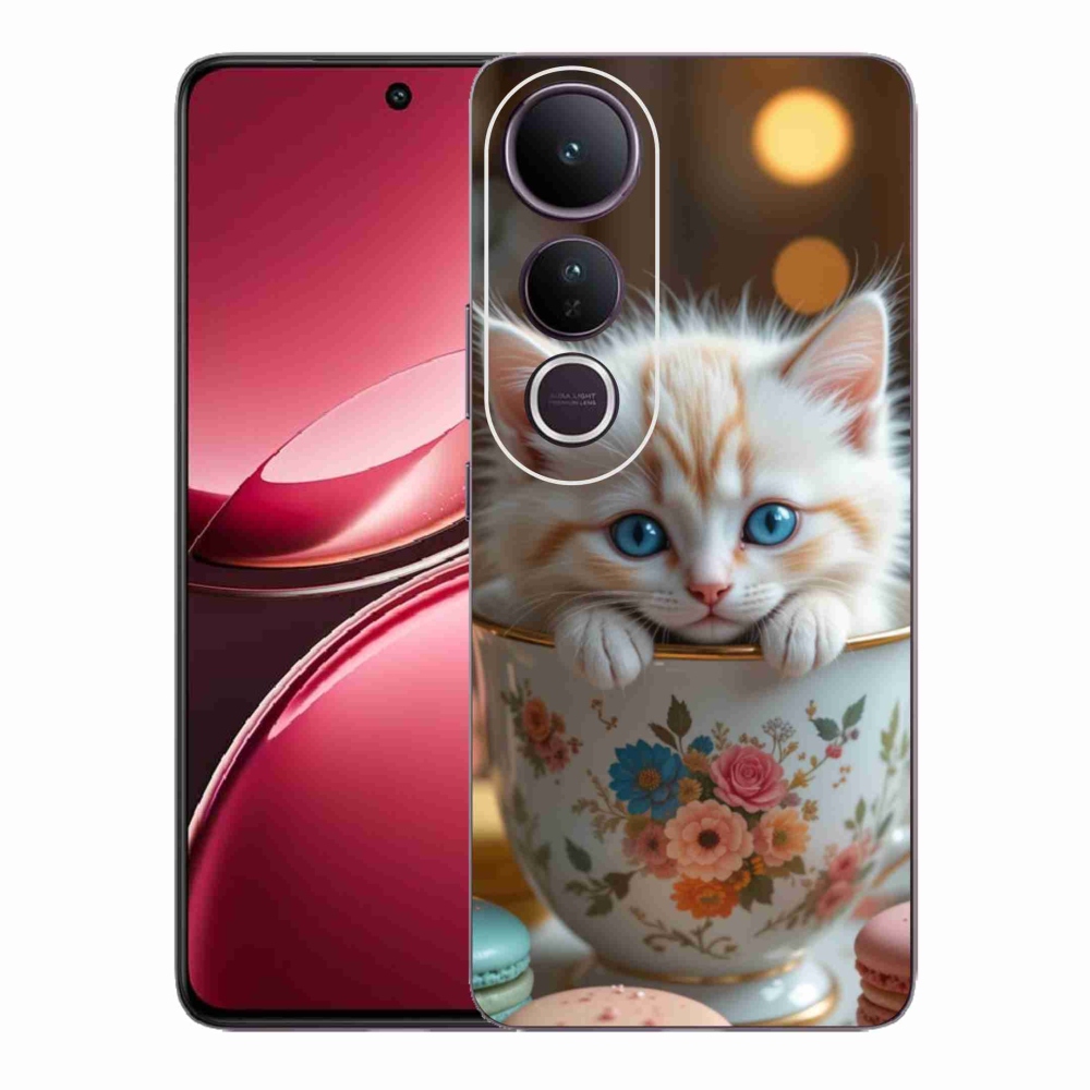 Gél borító mmCase a Vivo V50 Lite 4G/5G-hez - aranyos cica 6